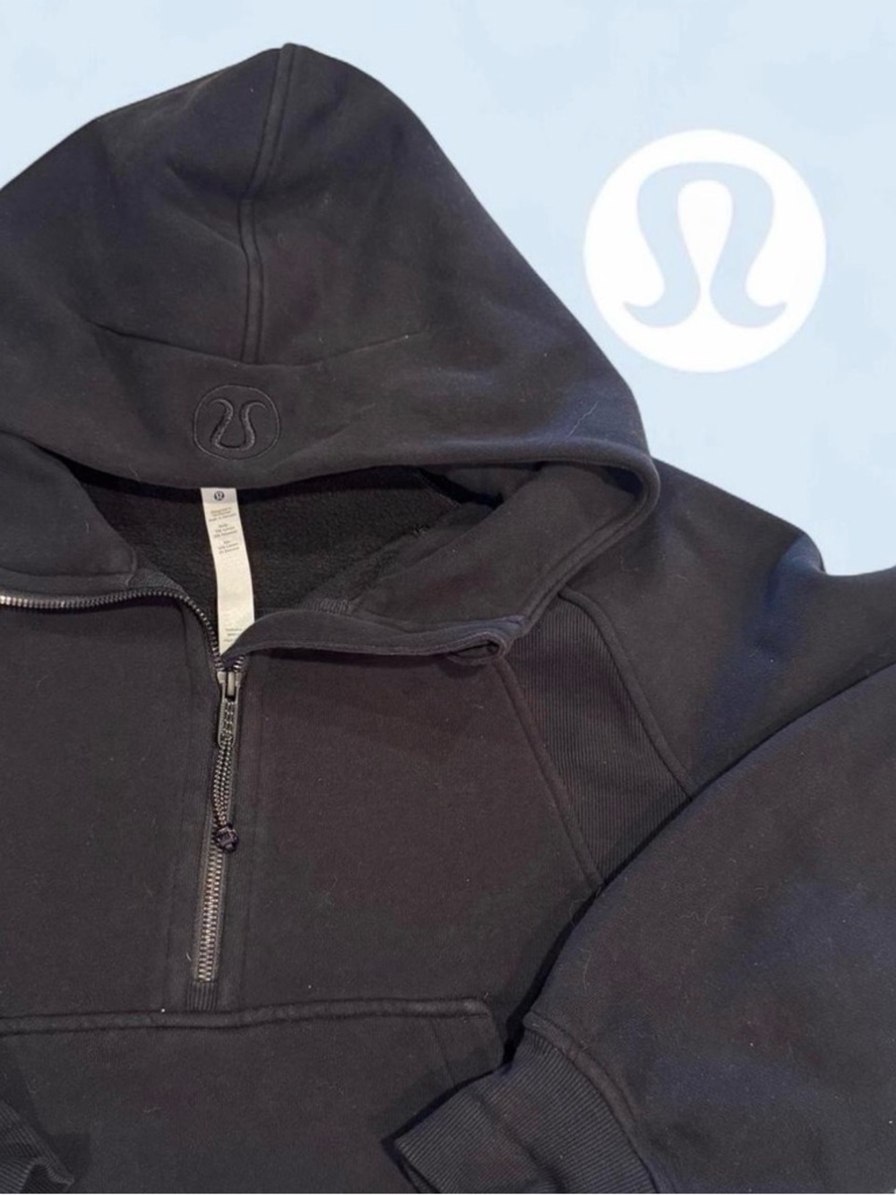 lululemon athletica Scuba Black Half-Zip Hoodie Sweatshirt